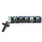 Magnetic Hematite Religious Sealed Icon Bracelet with Cross 7.8inch